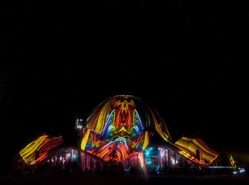 Fényfestés - Night Projection - Ozora Feszt 2014